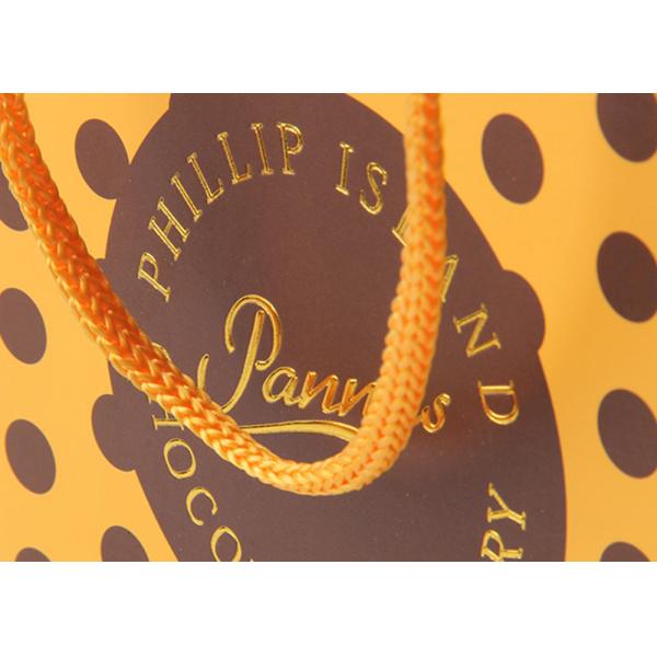 Сумки упаковки подарка ручки нейлона декоративные с печатью и точечным растром сусального золота горячими