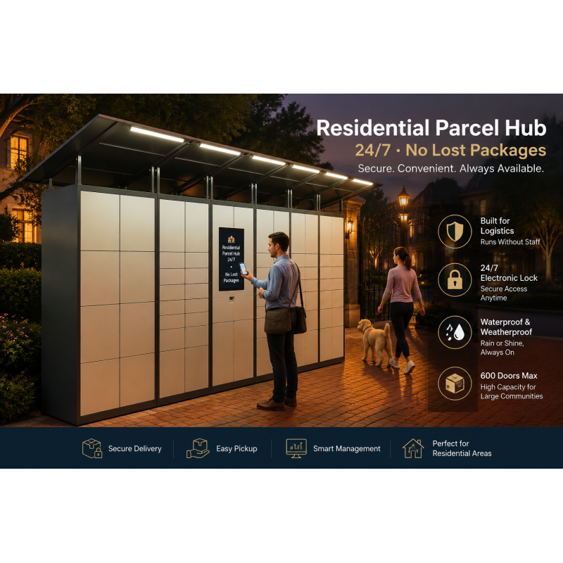 Stainless Steel Outdoor Waterproof 24/7 Smart Parcel Locker for Residential Communities