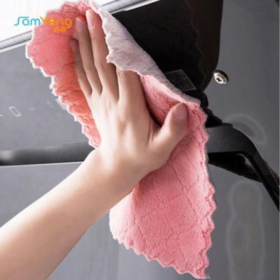 Petites serviettes de main d'anti serviette de corail bactérienne d'ouatine pour la cuisine 30x30cm