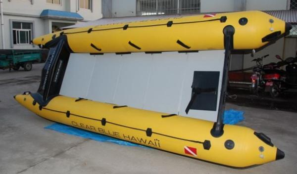 PVC 6 Person Inflatable 4.8m Boat Zapcat Boat With Aluminum Floor