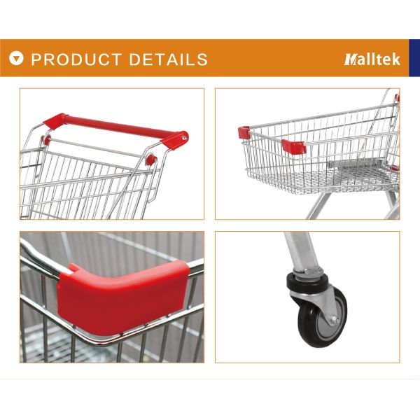 New Design Metal Shopping Trolley Cart For Supermarket