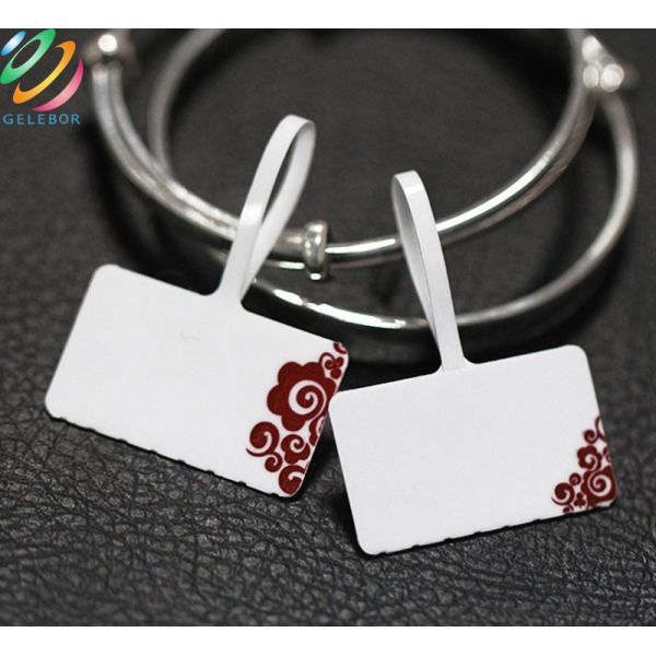 ODM PVC Jewelry Sticker Price Tags Ring Glasses Necklace Hanging Sticker