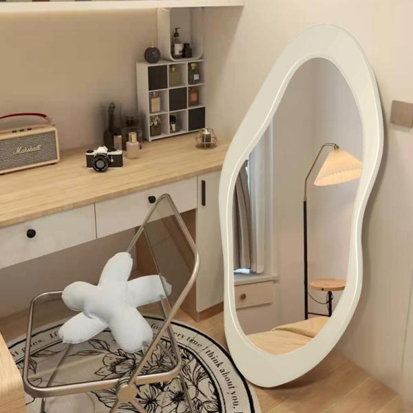 60x160cm Wooden Frame Freestanding Floor Mirror Black White