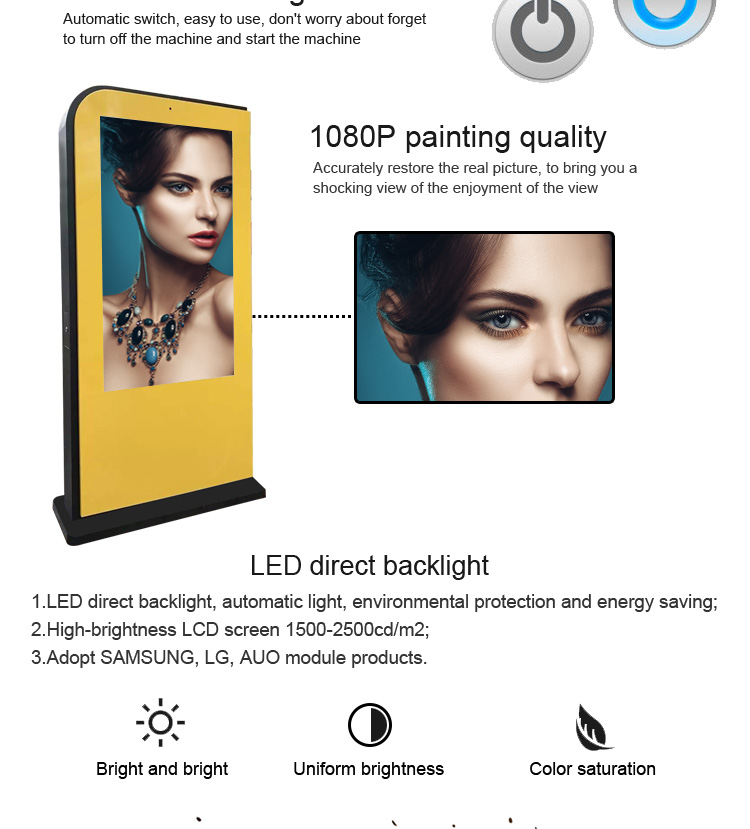 IP65 видео-дисплей WiFi LCD андроида 4,4 для рекламы