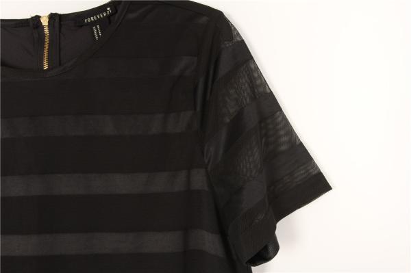 Lounge Ladies Striped Cotton Tops Black And White Striped Shirt