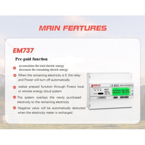 Internal Transformer Three Phase Prepaid Energy Meter with Output Voltage 3*230/400V