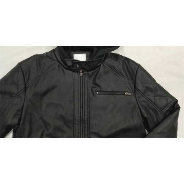 Polyurethane Pu Leather Puffer Jacket Mens
