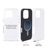 3D サブライメーション 2 イン 1 コーティング マグセーフ 電話ケース iPhone 16 熱移転磁気電話ケース