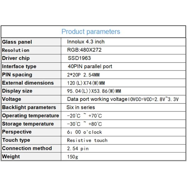 4,3 модуль дисплея Lcd цвета дисплея SSD1963 модуля 480x272 Tft Lcd дисплея LCD дюйма