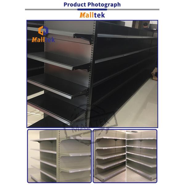 Customization Design Metal Gondola Display Rack Flat Back Gondola Shelf