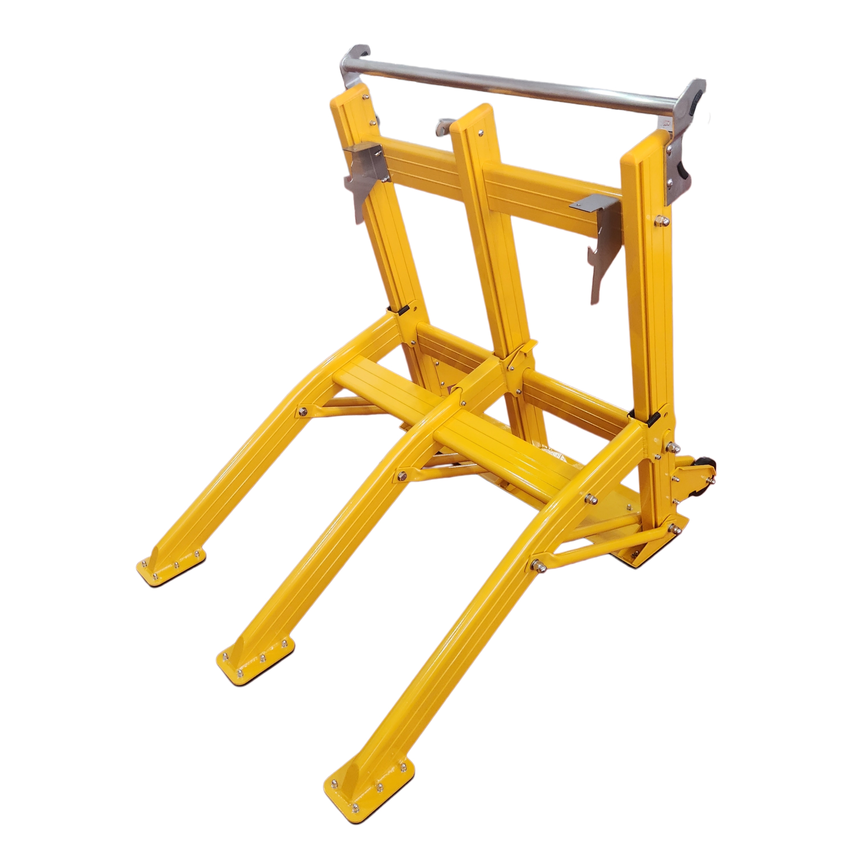Lightweight Aluminum Alloy Portable Vehicle Barricades with Foldable Design and Mechanical Lever Mechanism for Road Construction