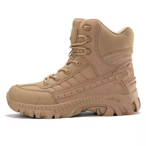 Устойчивые для пеших прогулок в открытом воздухе Легкодышащие кожаные ботинки для мужчин Безопасное маскированное обувь для боевых тренировок и спорта на открытом воздухе