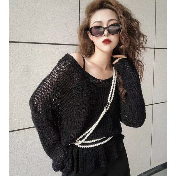 Ins Hip Hop Personality Wearable Pearl Accessories Combination Function Punk Waist Chain Disco Body Chain Chest Chain