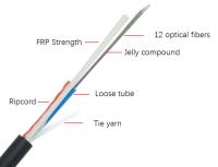 Cable à fibre optique aérienne extérieure Durabilité 80m 100m 200m 4 cœurs 6 8 12 Hilos Fibre optique G652 Cabo ASU