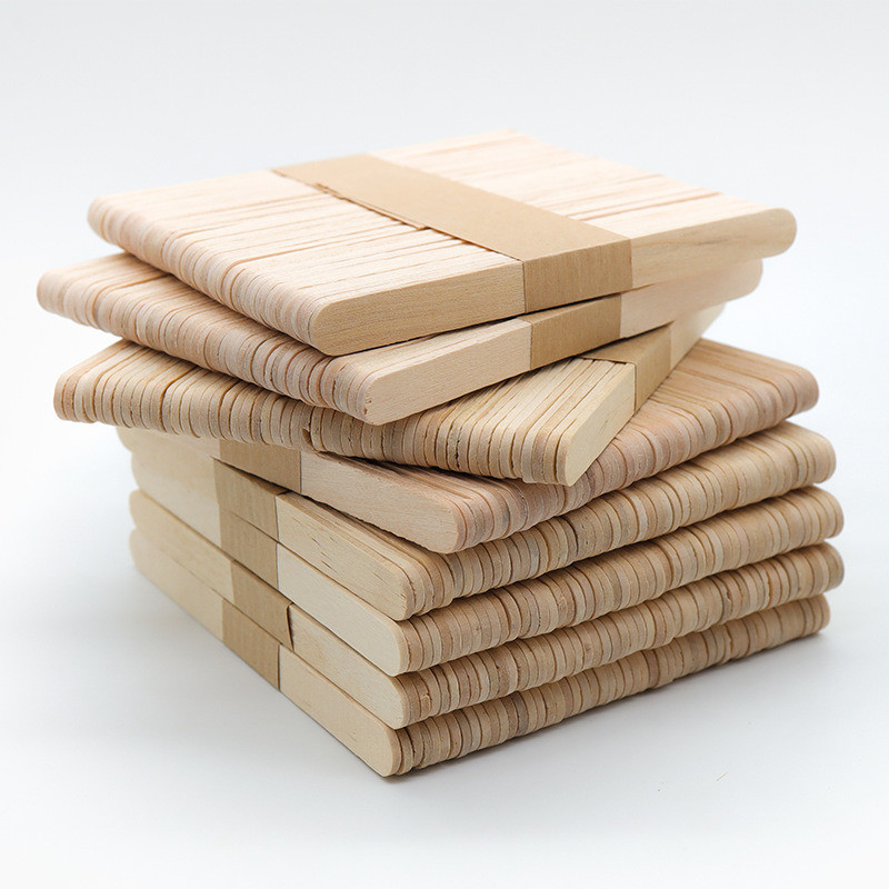 160.00cm * 140.00cm * 120.00cm Package Size Disposable Birch Wood Ice Cream Stick