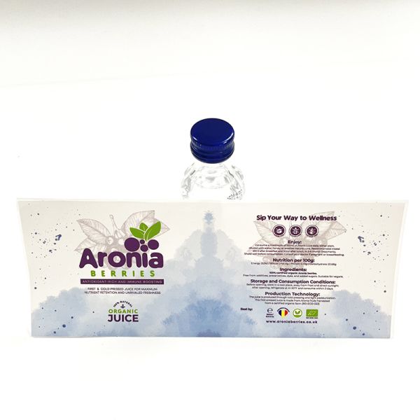 Customized Synthetic Paper Spot Glossy UV Logo Design Waterproof Matte Foundation Private Juice Water Beverages Sticker Label