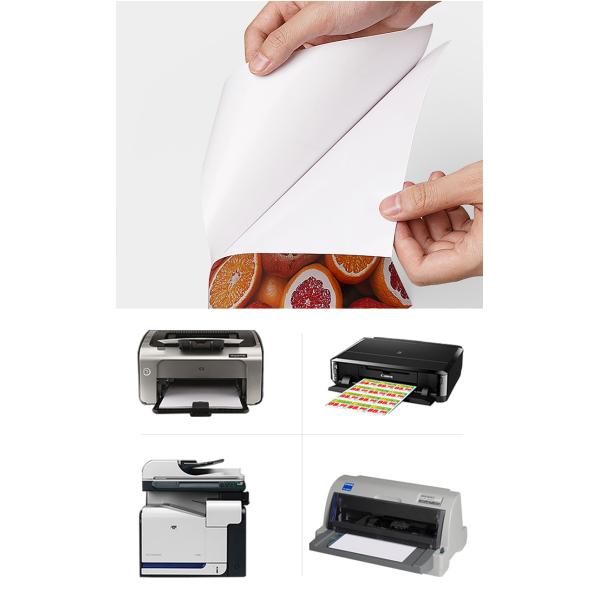 Fabrique en gros 100U PET auto-adhésif auto-adhésif étiquette brillante