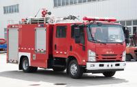 caminhão de 800Gallons ISUZU Water Tanker Small Fire com a cabine dobro da fileira