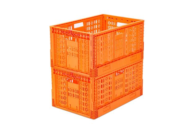 Cesto de transformação de vegetais frescos recipiente de plástico dobrável com caixa de malha dobrável