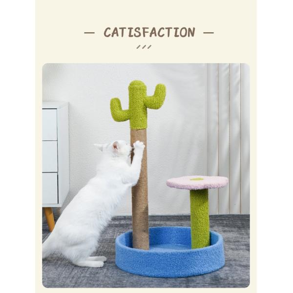 Cat Scratching Post and Hanging Toys Mushroom Cat Tree House for Living Room Cats