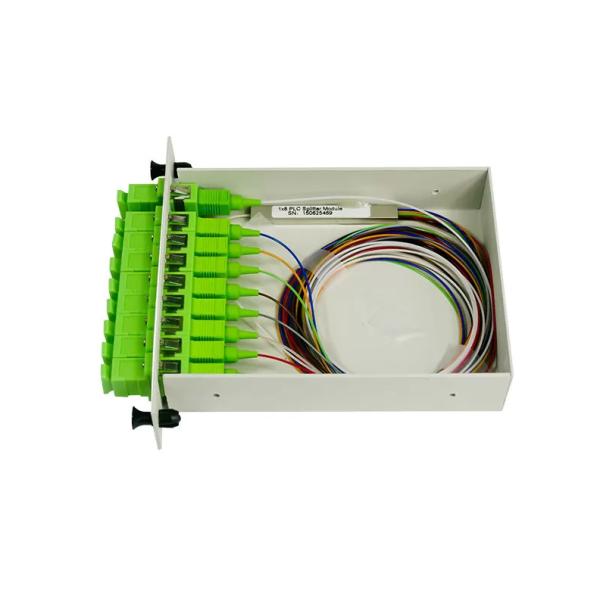 Cassette Type 1650nm SC APC Splitter 1x8 Fiber Optical PLC Splitter