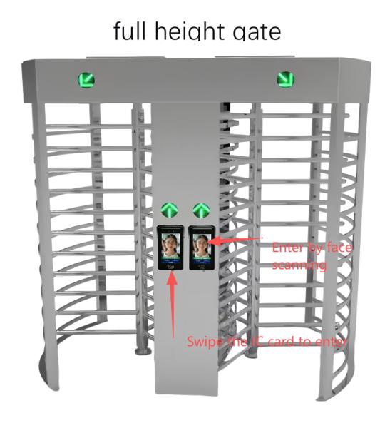 Face Recognition Turnstile Barrier Gate System Access Control Full Height Security Turnstile