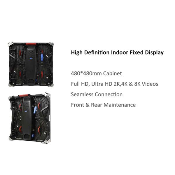 P1.8mm Indoor Fixed HD LED Display Module 4K 1920Hz With Magnetic Front Service