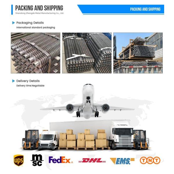 Tubo de acero carbono cobre aluminio elíptico y espiral 12m 6m 4m