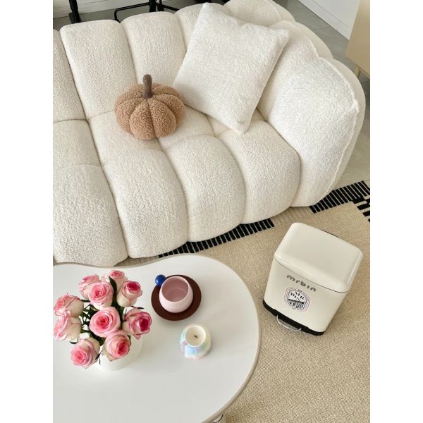 Custom Retro Straight Comfortable Sponge Corner Modular Sofa Living Room Cloud Couch Compressed Sofa for Villa Apartment