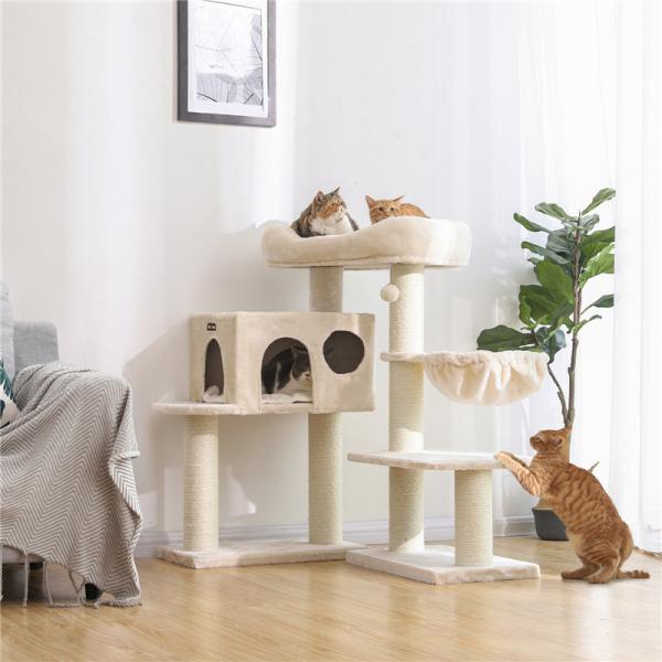 Slim Cardboard Songmics Cat Tree Toys XXL Plush Perch Reliable Corrosion Resistant