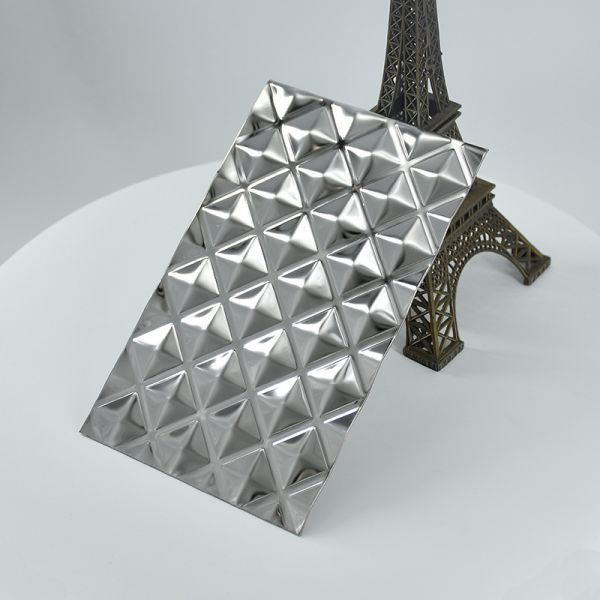 Custom Matte Embossed Stainless Steel Plate Diamond Pattern For Elevator Interiors