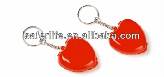 Heart shape first aid shield  Promotional gift  Cardiopulmonary  CPR in heart shape plastic box