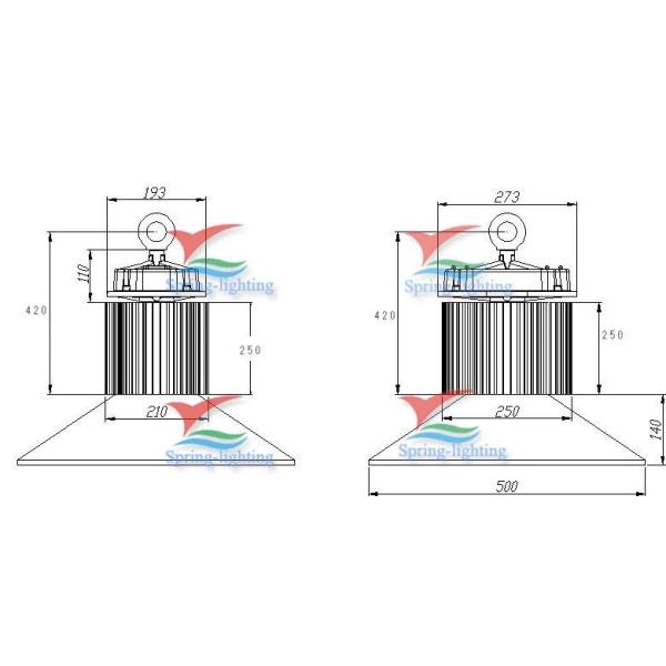 Light control / time control AC 90 - 295V, 4500 - 5500K Industrial Led Lighting Fixtures