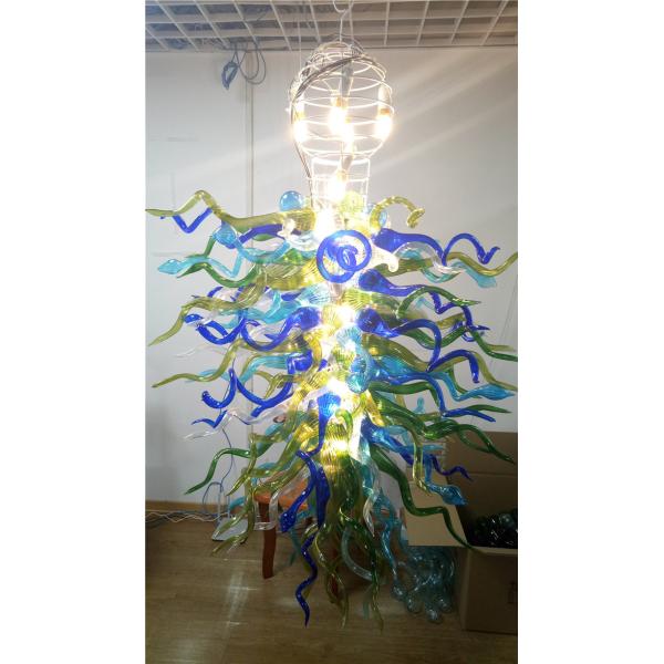 Custom blown glass Drop chandeliers Art Chandelier Contemporary Handmade Blown Glass Big Chandeliers （WH-GB-08)
