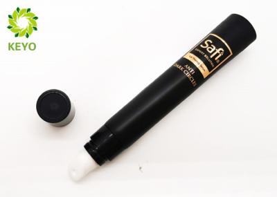 Matte Black Cosmetic Cream Tube , 0.5 OZ PE Plastic Tube Cosmetic Packaging