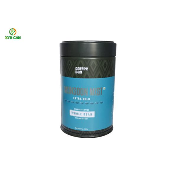 Large Capacity Cold Coffee Tin Can Round Tin Containers with Easy Open Lid