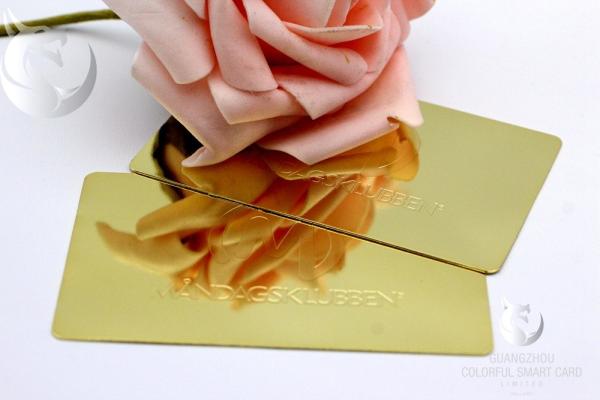 Vip 	Rose Gold  Metal Business Cards Custom Engraved Golden Plated Advertisementing