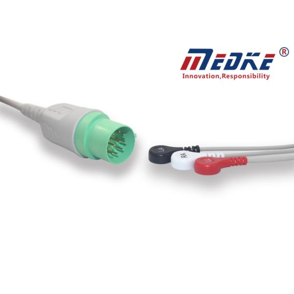 Кабель круга 11pin TEC-552 ECG Nihon Kohden куртки TPU терпеливый
