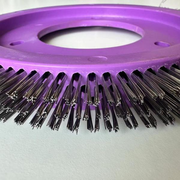 Stenter Machine Parts LK Finishing Machine Brush Wheel Purple Plastic Body Stainless Steel Hair