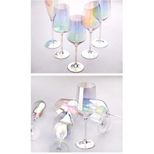 Гальванизировать бокал радуги, прозрачный бургундский набор графинчика бокала