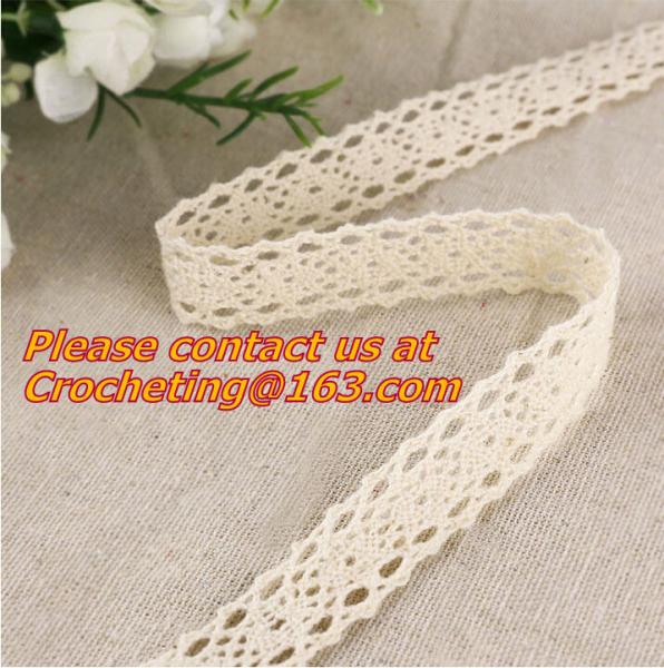 50 YARDS COTTON LACE fabric lace ribbon lace trim, SOFT COTTON, CLUNY CROC