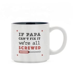 Ceramic Dad Mug Coffee Mug White Color With Creative Words "IF PAPA" Customized