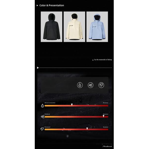 100% Polyester 2023 Winter Ski Snowboard Jacket Composite Soft Shell Ski Suit for Men