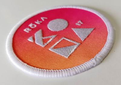 custom design Dye sublimation Patches Soft Hand Touch iron on badges