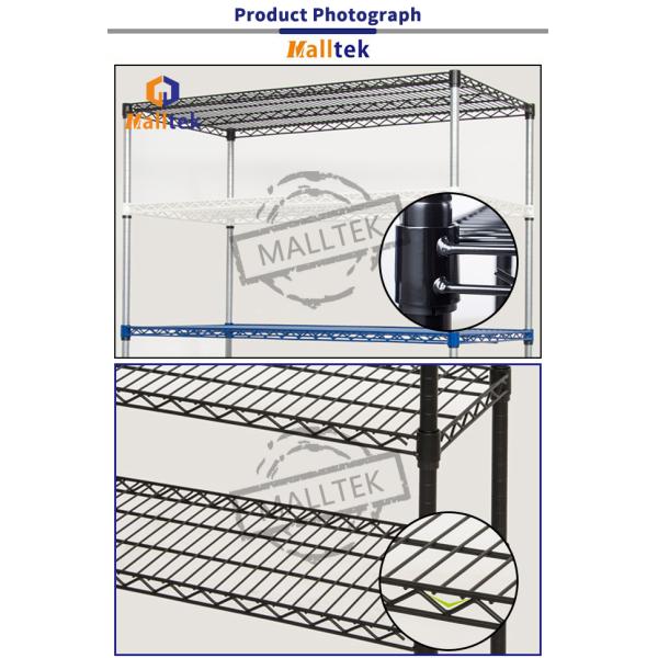 Кухонная стойка с проволокой 4 слоя Черная порошкообразная хромная стойка