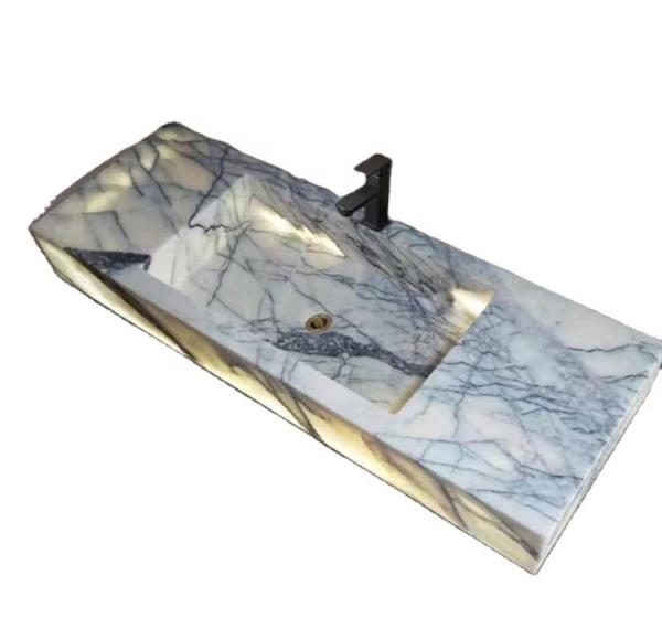 Natural Stone Decorative Sink Calcatta Viola Marble Wash Basin for Luxury Bathroom