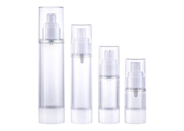 15ml 30ml 50ml AS Transparent Plastic Airless Bottles Silkscreening Printing