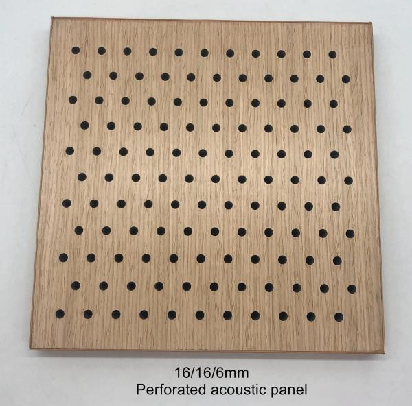 16/16/6mm  Conference Hall Perforated Acoustic Panel Soundproof Wall Interior Decorative