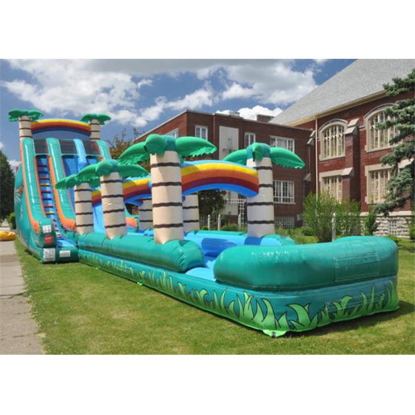 Стойкость практически Воркманьшип водных горок надувного замка пальмы длинная