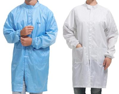 Antistatic Coverall ESD Smock Garment Dust Proof Reusable ESD Clothes Jumpsuit Workwear Jacket